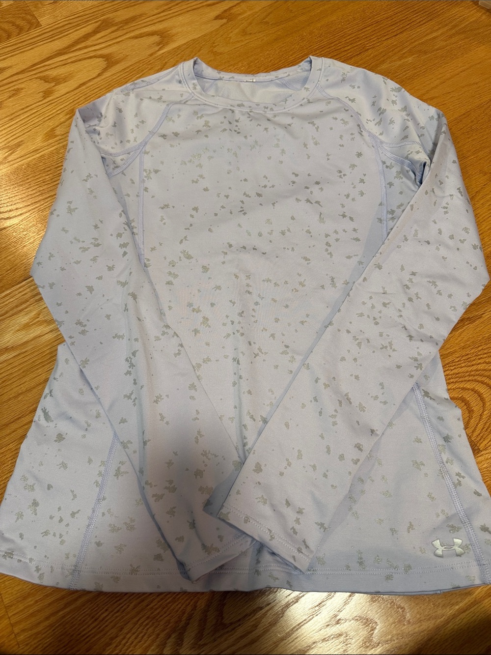 Under Armour Light Putple Long-Sleeve Active Tee with Subtle Print